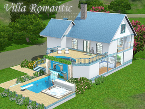 Sims 3 — Villa Romantic New by Sims_House — A small villa for 2-4 Sims. 1st floor - studio including living room, kitchen