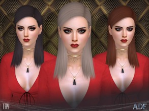 Sims 4 — Ade - Tay by Ade_Darma — New Hair mesh ll 27 colors + 9 Ombres ll no morph ll smooth bones assignment ll support