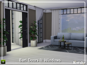 Sims 4 — Bari Doors and Windows Part 2 by Mutske — These windows and doors are very modern but can also be used for a