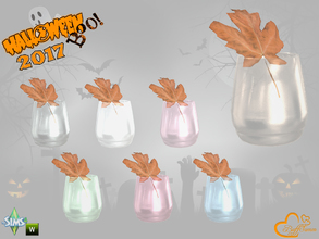 Sims 4 — Halloween 2017 Waterglas with Leaf by BuffSumm — Part of the *Halloween 2017* Set ***TSRAA***