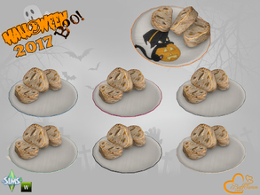 Sims 4 — Halloween 2017 Plate with Bread by BuffSumm — Part of the *Halloween 2017* Set ***TSRAA***