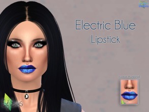 Sims 4 — ELECTRIC BLUE Lipstick - SF Sims by SFSims — Electric blue lipstick for your Sim to stand out and shine in their