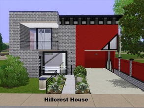 Sims 3 — Hillcrest House by Jujubee77 — This contemporary home features 2 bedrooms and 2 full bathrooms. Modern kitchen,
