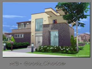 Sims 4 — MB-Good_Choice by matomibotaki — Modern family home in cube built style, chic and comfortable. Details: Stylish