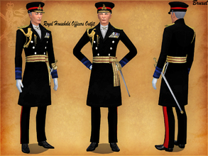 Sims 4 — Bruxel - Royal Household Uniform Set by Bruxel — A formal set for the high ranking officers serving the royal