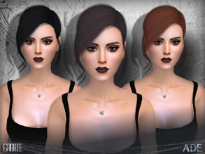 Sims 4 — Ade - Gabbie by Ade_Darma — New Hair mesh ll 27 colors + 9 Ombres ll no morph ll smooth bones assignment ll