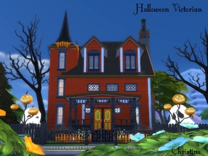 Sims 4 — Halloween Victorian House DV by cm_11778 — A lovely Victorian home decked out on the exterior for those Sims who