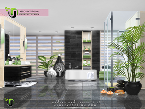 Sims 4 — Xero Bathroom by NynaeveDesign — Xero Bathroom A modern bathroom that creates a simplistic and clean feeling,