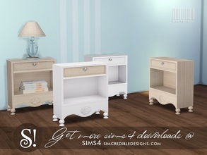 Sims 4 — Coastal living end table by SIMcredible! — by SIMcredibledesigns.com available at TSR 2 colors in 4 variations