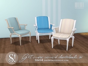 Sims 4 — Coastal living chair by SIMcredible! — by SIMcredibledesigns.com available at TSR 3 colors variations