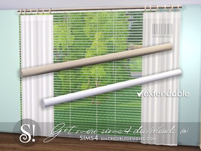 Sims 4 — Coastal living curtain rod by SIMcredible! — by SIMcredibledesigns.com available at TSR 2 colors variations