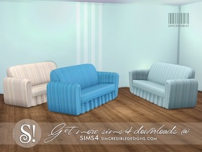 Sims 4 — Coastal living loveseat by SIMcredible! — by SIMcredibledesigns.com available at TSR 3 colors variations