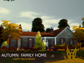 Sims 4 — AUTUMN FAMILY HOME by -Merci- — This cute and warm family house has 2 bedroom and 2 bathroom. The kitchen is