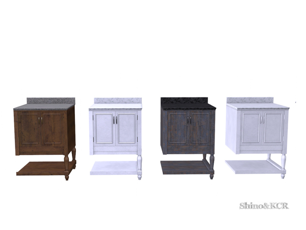 Sims 4 — Bathroom PB - Sidetable Sink Right by ShinoKCR — Bathroom Furniture inspired by Potterybarn find it in Endtables