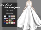 Sims 4 — tslok Low V-Cut Gown by tslok — /gown with a low V-Cut top. /new mesh /20 swatches 