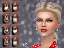 Sims 4 — Triangle Pearl Earrings V5 by feyona — I wanted to make a small collection of simple but elegant triangular
