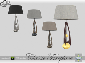 Sims 4 — Classic Fireplace Lamp v2 by BuffSumm — Part of the *Classic Fireplace* Set ***TSRAA***