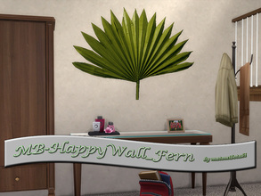 Sims 4 — MB-HappyWall_Fern by matomibotaki — MB-HappyWall_Fern, wall tatoo for your decoration, with the smell of nature,