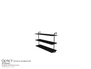 Sims 4 — Diesel Industrial Shelf    by QoAct — Part of the Diesel Kitchen QoAct Design Workshop | 2017 Kitchen Collection