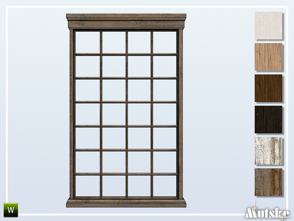 Sims 4 — Upton Window Tall 2x1 by Mutske — This window is part of the Upton Constructionset. Made by Mutske@TSR.