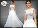 Sims 4 — Evanjelin Bridal Gown by Five5Cats — Designer inspired by Belfaso Evanjelin Bridal Gown. Embellished bodice with