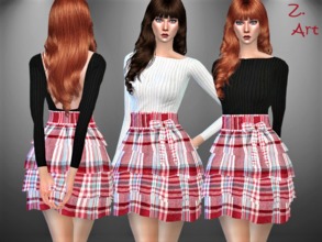 Sims 4 — Winter CollectZ. 04 by Zuckerschnute20 — A chic dress with a great neckline in the back :D 2 colors package file