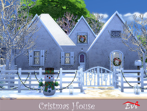 Sims 4 — Christmas house by evi — A cozy 2 bedroom house decorated for Christmas. It has its own garage
