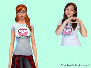 Sims 4 — Nerd Kitchen's t-shrt (female) by MichaelDiPuorto — T-shrt for all fan of Nerd Kitchen's YouTube channel!