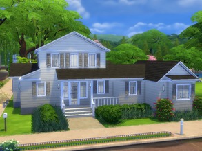 Sims 4 — River Place Cottage by dorienski — River Place Cottage is a cosy family home with an open-plan living, dining