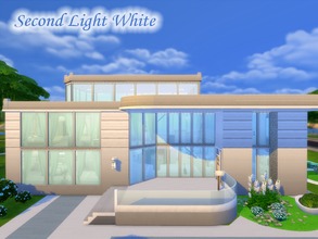 Sims 4 —  Second Light White by Sims_House — A modern three-storey house with a second light in the living room. 1st