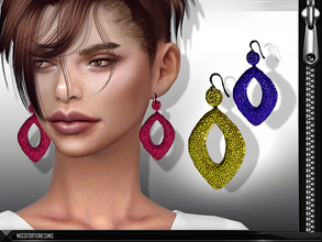Sims 4 — MFS Simone Earrings by MissFortune — New Mesh 8 Colors Standalone Custom Thumbnail