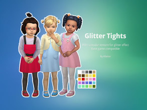 Sims 4 — Glitter Tights for Toddlers by kliekie — Festive tights with 80% opacity and a glitter in the specular texture