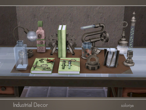 Sims 4 — Industrial Decor by soloriya — Industrial decorative set. Great addition for my Industrial set. Has 3 color