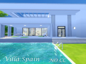 Sims 4 —  Villa Spain by Sims_House — This is a modern three-storey villa. 1st floor - entrance hall, living room with