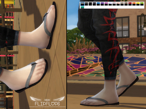 Sims 4 — Flip Flops by Nisuki — Simple flipflops for your male sims! 