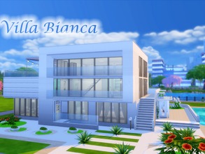 Sims 4 —  Villa Bianca by Sims_House — This is a modern three-storey villa. 1st floor - kitchen combined with dining