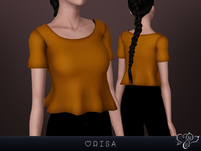 Sims 3 — Orisa Top by Nisuki — A top with a peplum effect at the bottom. 