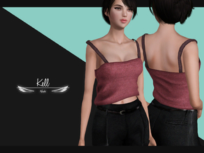 Sims 3 — Kell Straptop by Nisuki — A loose straptop for those lazy days. 