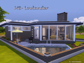 Sims 4 — MB-Lowlander by matomibotaki — Bungalow-style house vor a couple or a single Sims, with all what to make their
