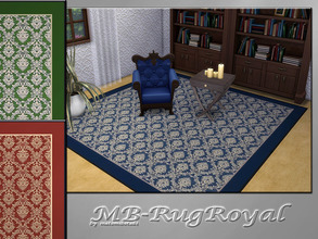 Sims 4 — MB-RugRoyal by matomibotaki — MB-RugRoyal, 4 x 4 large elegant rug, comes in 3 different colors and matching the