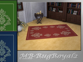 Sims 4 — MB-RugRoyal2 by matomibotaki — MB-RugRoyal2, lelgant and deorative looking 3x2 rug, cones in 3 colors and