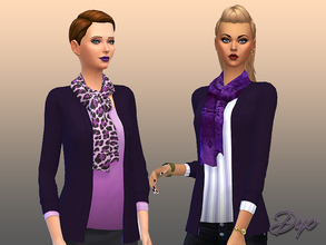 Sims 4 — Purple fashion 3 - Get to Work needed by dyokabb — Top purple for women Get to Work needed