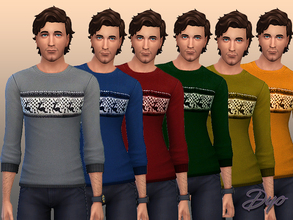 Sims 4 — winter sweater 1 by dyokabb — sweater man only
