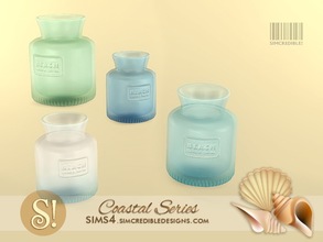 Sims 4 — Coastal Extras - small empty glass jar by SIMcredible! — by SIMcredibledesigns.com available at TSR 4 colors