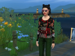 Sims 4 — Designer Sweater  by BubbleJenkins — Adapted from Alexander McQueen Sweater Fall Winter 17