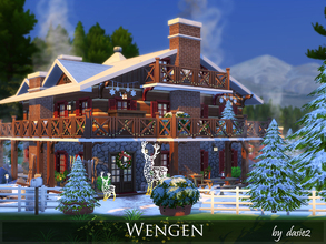 Sims 4 — Wengen by dasie22 — This winter chalet is built in The Sims 4 environment in Granite Falls. Lot: 40x30 Value: $