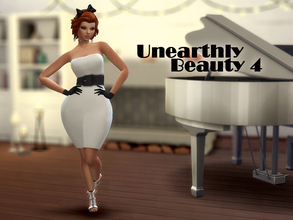 Sims 4 — Unearthly Beauty 4 by Kiolometro — Everyday cotton dress with pockets. The wide belt provides a thin waist, and