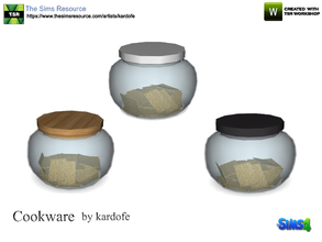 Sims 4 — kardofe_Cookware_Cookie pot by kardofe — Glass jar with cookies inside