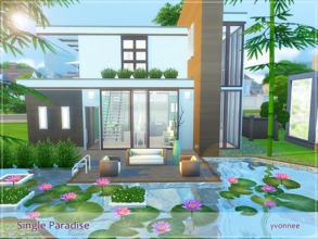 Sims 4 — Single Paradise by yvonnee2 — Single Paradise is a wonderful house for singles and couples. Modern and very