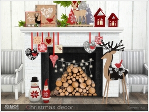 Sims 4 — Christmas decor by Severinka_ — Set of Christmas decor in Scandinavian style The set includes 12 objects: -
